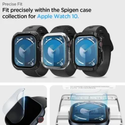 SZKŁO HYBRYDOWE SPIGEN ELITE SHIELD ”EZ FIT” 2-PACK APPLE WATCH 10 (42 MM) CLEAR