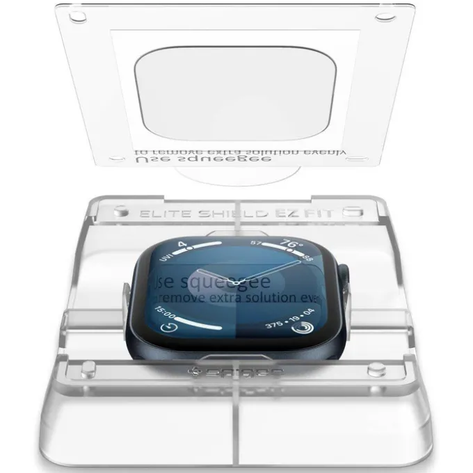 SZKŁO HYBRYDOWE SPIGEN ELITE SHIELD ”EZ FIT” 2-PACK APPLE WATCH 10 (46 MM) CLEAR