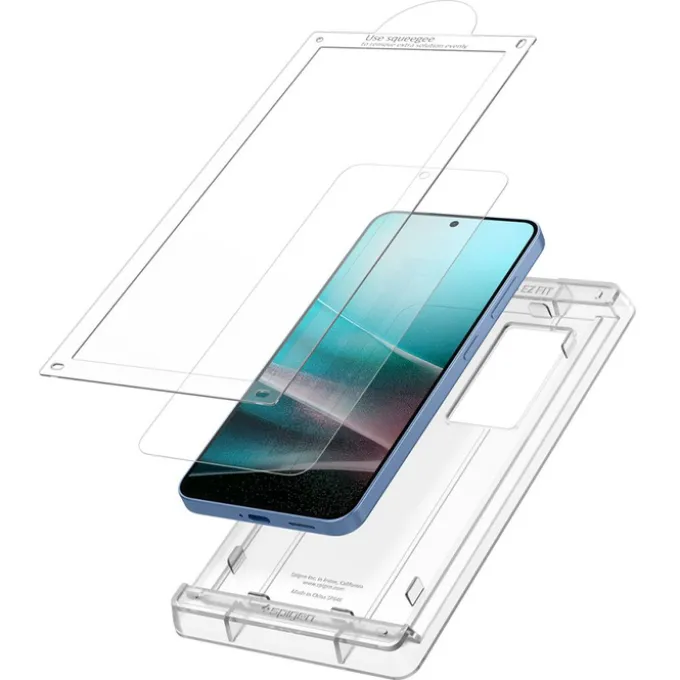 SZKŁO HYBRYDOWE SPIGEN SAMSUNG GALAXY S25 PLUS ELITE SHIELD ”EZ FIT” HD CLEAR
