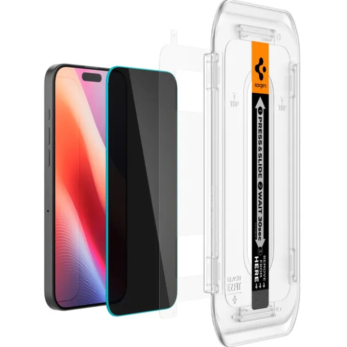 SZKŁO PRYWATYZUJĄCE SPIGEN GLAS.TR ”EZ FIT” 2-PACK IPHONE 16 PRO MAX, 17 PRO MAX PRIVACY