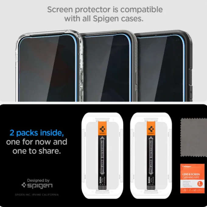 SZKŁO PRYWATYZUJĄCE SPIGEN GOOGLE PIXEL 9 PRO XL GLAS.TR ”EZ FIT” 2-PACK PRIVACY