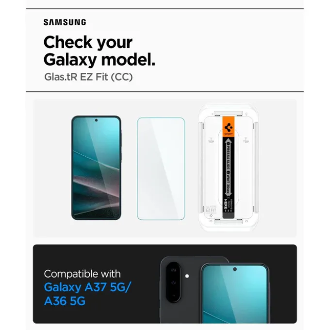 SZKŁO SPIGEN SAMSUNG GALAXY A36 / A37 5G GLAS.TR ”EZ FIT HD” CLEAR
