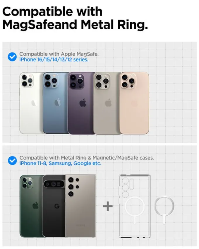 UCHWYT DO KRATKI Z ŁADOWANIEM INDUKCYJNYM SPIGEN ONETAP PRO 4 MAGSAFE CZARNY