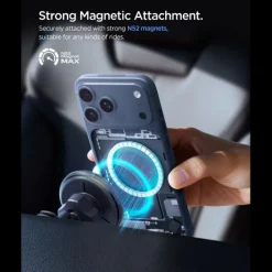 UCHWYT NA KRATKĘ SPIGEN EV15MAQ ESSENTIAL MAGNETIC MAGSAFE 15W Qi2 CZARNY