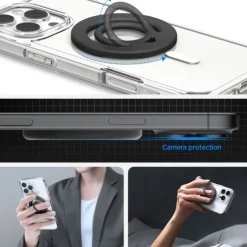 UCHWYT NA PALEC SPIGEN DUAL POP MAG MAGSAFE PHONE RING CZARNY