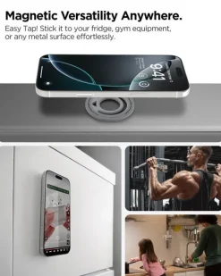 UCHWYT NA PALEC SPIGEN DUAL POP MAGSAFE SZARY