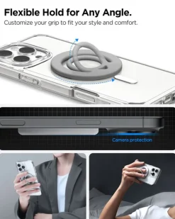 UCHWYT NA PALEC SPIGEN DUAL POP MAGSAFE SZARY