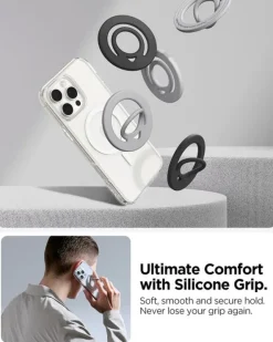 UCHWYT NA PALEC SPIGEN DUAL POP MAGSAFE SZARY