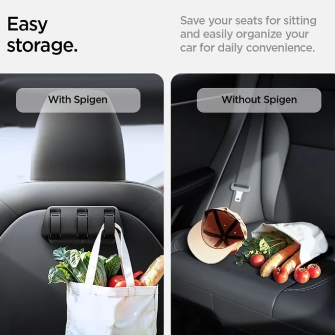 UCHWYT NA SIEDZENIE SPIGEN TESLA MODEL Y/3 CZARNY