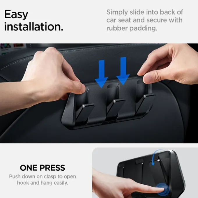 UCHWYT NA SIEDZENIE SPIGEN TESLA MODEL Y/3 CZARNY