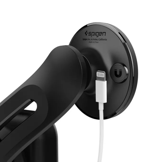 UCHWYT SAMOCHODOWY SPIGEN TESLA TAPLOCK MAGSAFE CAR MOUNT HOLDER BLACK SCREEN