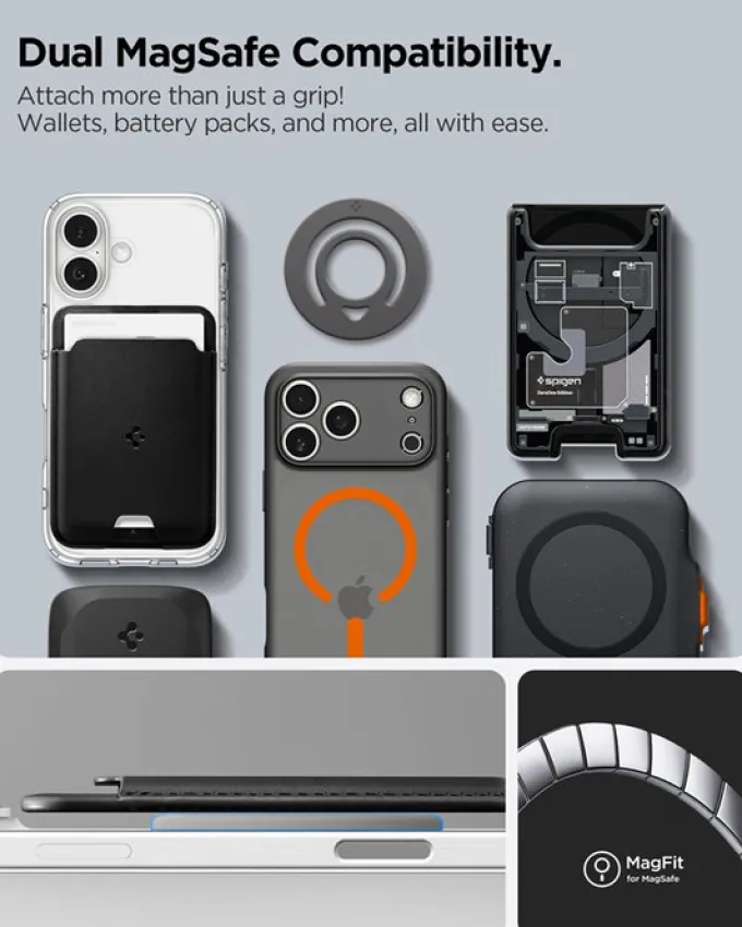 UCHWYT SPIGEN DUAL POP MAGSAFE SLIM MARBLE GRAY