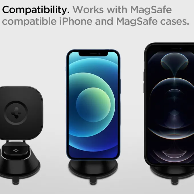 Uchwyt Spigen ITS35 Magnetyczny Magsafe Na Deskę Dashboard Car Mount Black