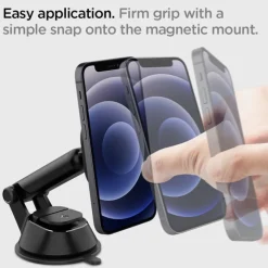 Uchwyt Spigen ITS35 Magnetyczny Magsafe Na Deskę Dashboard Car Mount Black