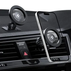 UCHWYT SPIGEN MFT13 MAGNETIC MAGSAFE DASHBOARD & VENT CAR MOUNT CZARNY