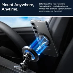 UCHWYT SPIGEN MFT13 MAGNETIC MAGSAFE DASHBOARD & VENT CAR MOUNT CZARNY