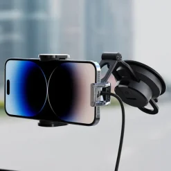 Uchwyt Spigen Uts35w Onetap Universal Windshield & Dashboard Car Mount Wireless Charger Black