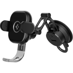 Uchwyt Spigen Uts35w Onetap Universal Windshield & Dashboard Car Mount Wireless Charger Black