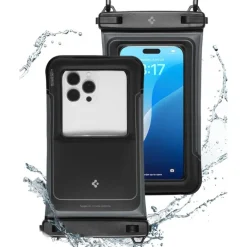 WODOODPORNE ETUI SPIGEN A611P PŁYWAJĄCE UNIWERSALNE 2-PACK MATOWE CZARNE