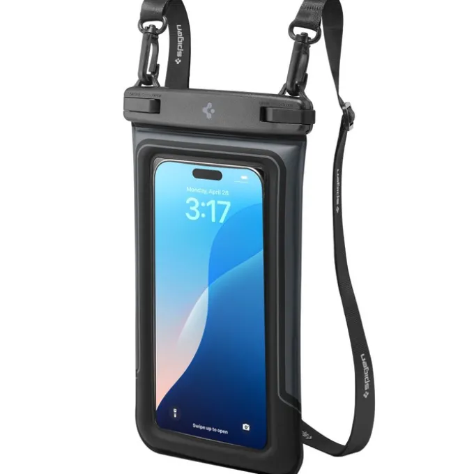 WODOODPORNE ETUI SPIGEN A611P PŁYWAJĄCE UNIWERSALNE 2-PACK MATOWE CZARNE