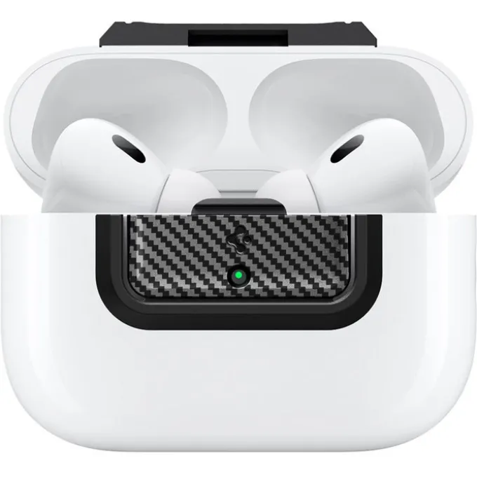 ZAMYKANIE DO ORYGINALNEGO ETUI SPIGEN AIRPODS PRO 2 1 GEN LOCK FIT M CARBON