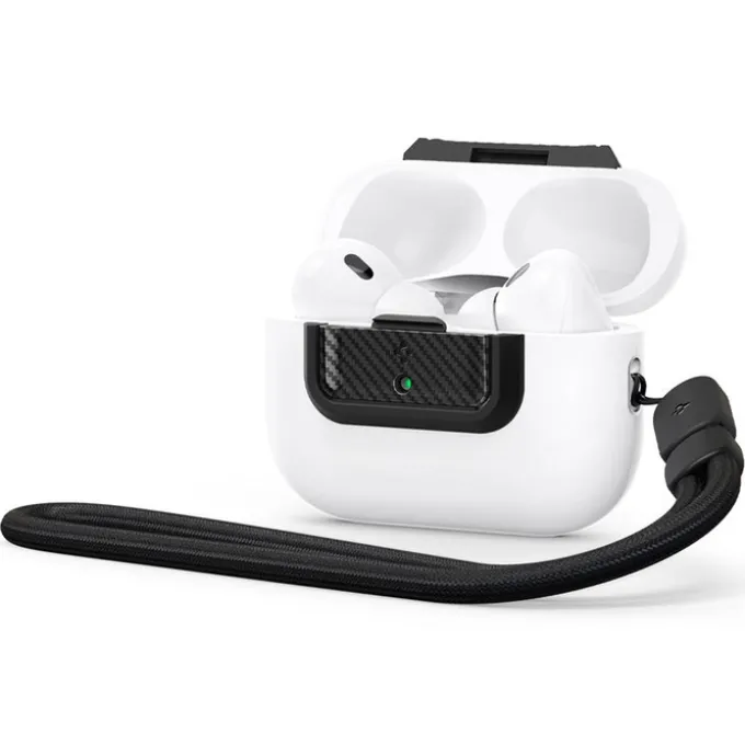 ZAMYKANIE DO ORYGINALNEGO ETUI SPIGEN AIRPODS PRO 2 1 GEN LOCK FIT M CARBON