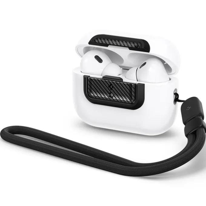 ZAMYKANIE DO ORYGINALNEGO ETUI SPIGEN AIRPODS PRO 2 1 GEN LOCK FIT M CARBON
