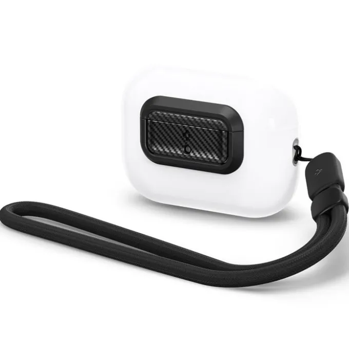 ZAMYKANIE DO ORYGINALNEGO ETUI SPIGEN AIRPODS PRO 2 1 GEN LOCK FIT M CARBON