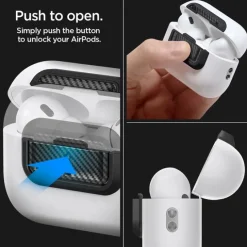 ZAMYKANIE DO ORYGINALNEGO ETUI SPIGEN AIRPODS PRO 2 1 GEN LOCK FIT M CARBON